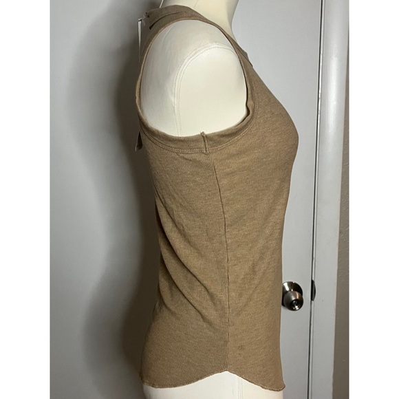 nwt womens tank top by nostalgia brown ribbed preshrunk size small - Picture 6 of 9